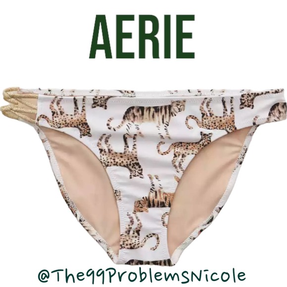 aerie Other - Aerie Knot Bikini Bottom with Wild Cats Size: XXL